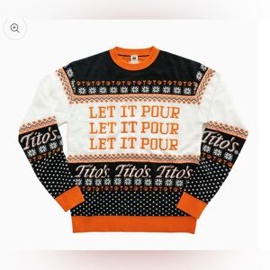 Tito's Vodka Kinda Ugly Holiday Sweater Size Medium